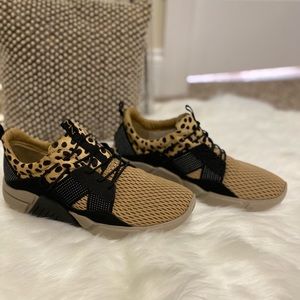 Mark Nason animal/cheetah print slip on sneakers Size 9
